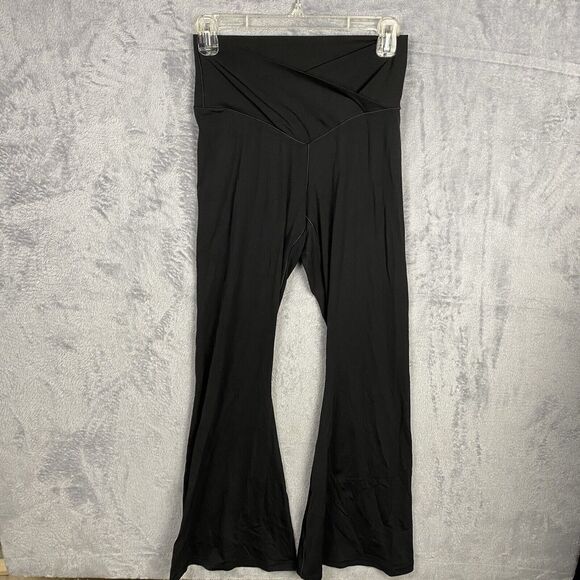 aerie Pants - Offline By Aerie Real Me Super Flare Hi Rise Crossover Leggings V Front Black L